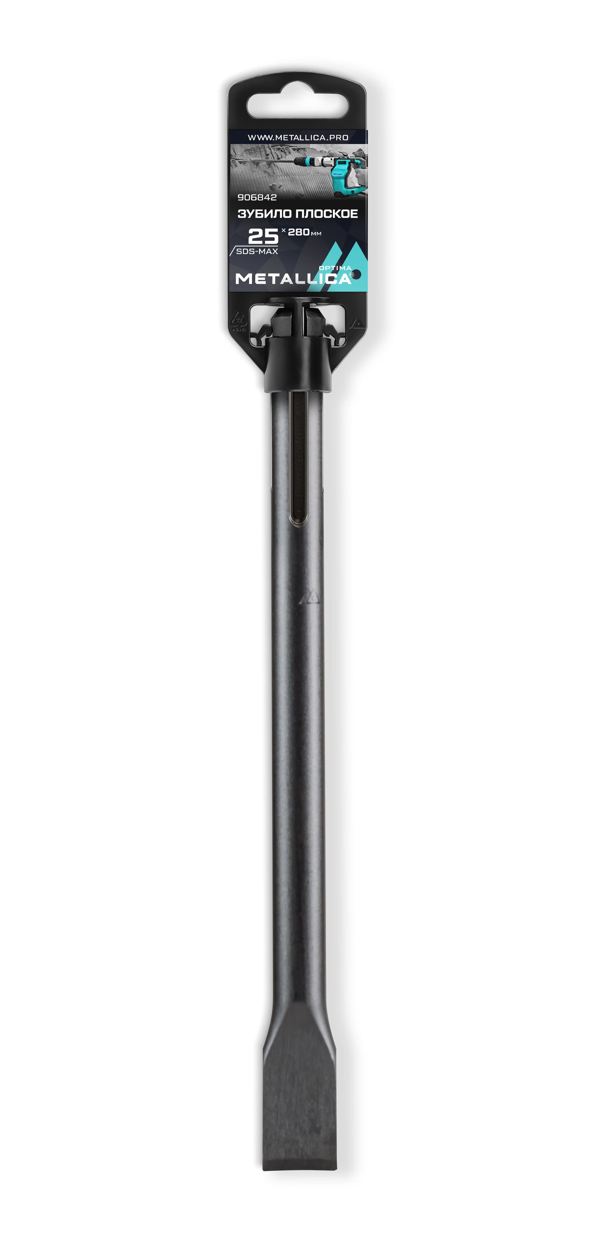 Зубило плоское SDS-max 25х280/140 мм, по бетону