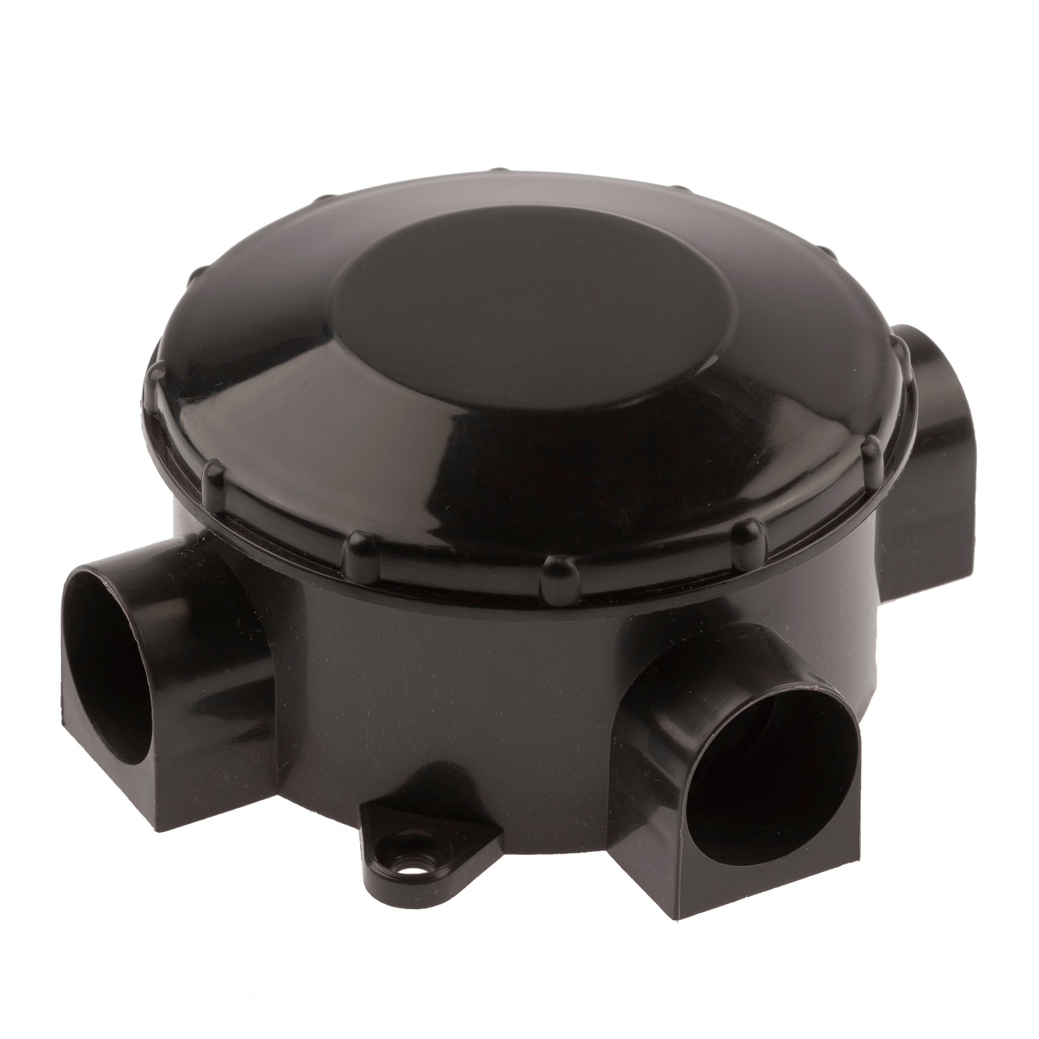 Коробка распаячнаяKOR-70-35-3-b открытой установки трехрожковая черная IP42