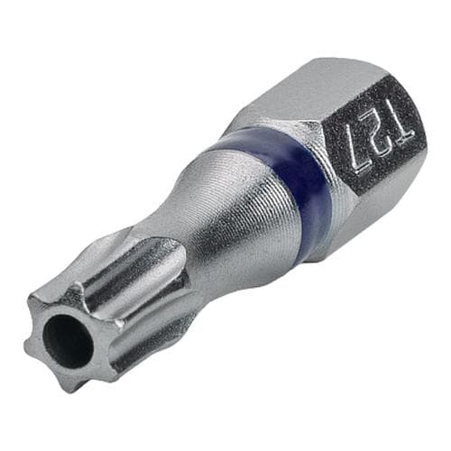 Бита с профилем TORX Hole (торкс - шестилучевая звезда c отверстием) TX27, длина 25 мм, хвостовик С6,3 мм, торсионная (3 шт)