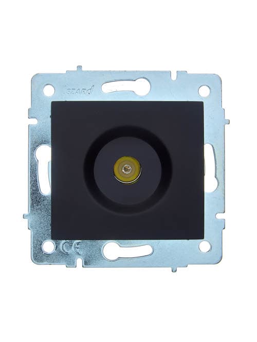 ASTI Розетка ТВ оконечная, механизм, чёрный бархат Lezard 7081-4288-130