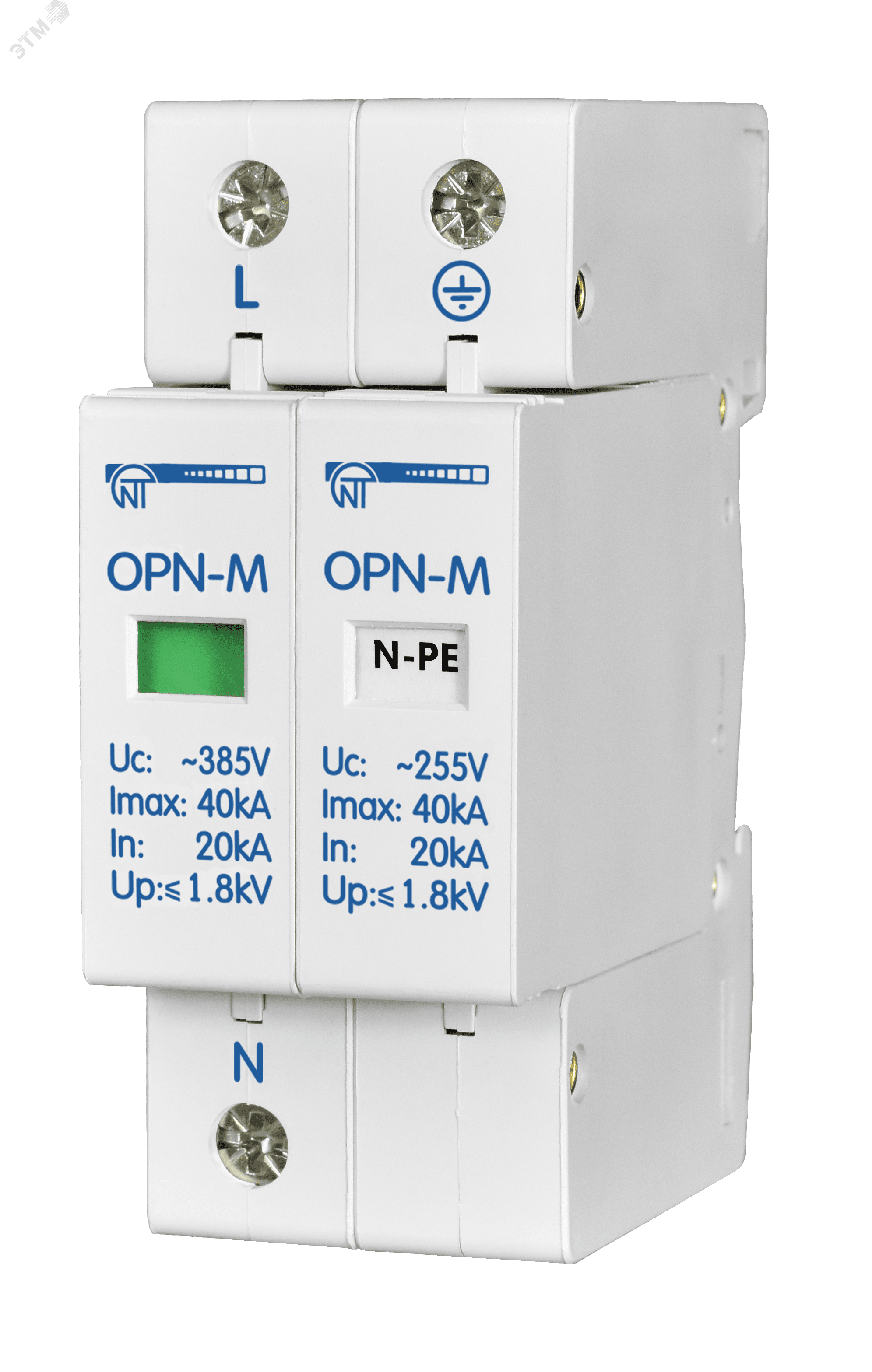 Ограничитель перенапряжения 3 модуль 380В In20kA OPN-M (3S)20kA