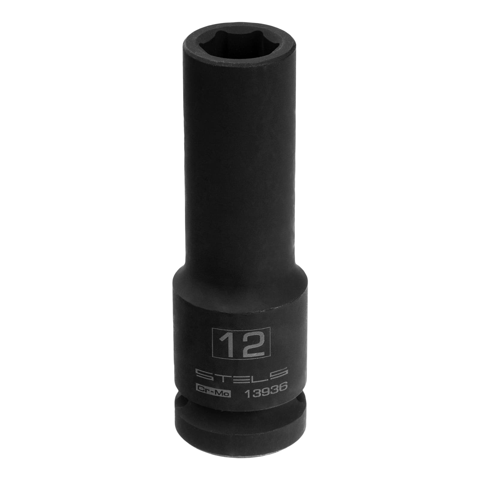 Головка ударная удлиненная шестигранная, 12 мм, 1/2', CrMo