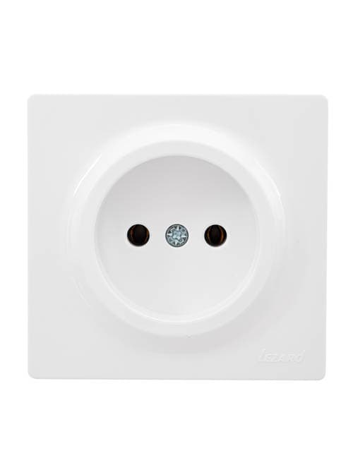LETO Розетка без заземления белый Lezard 752-0200-121B