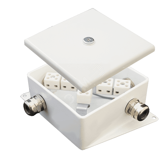 Коробка монтажная огнестойкая КМ-О (6к)-IP66-120х120 два ввода AD