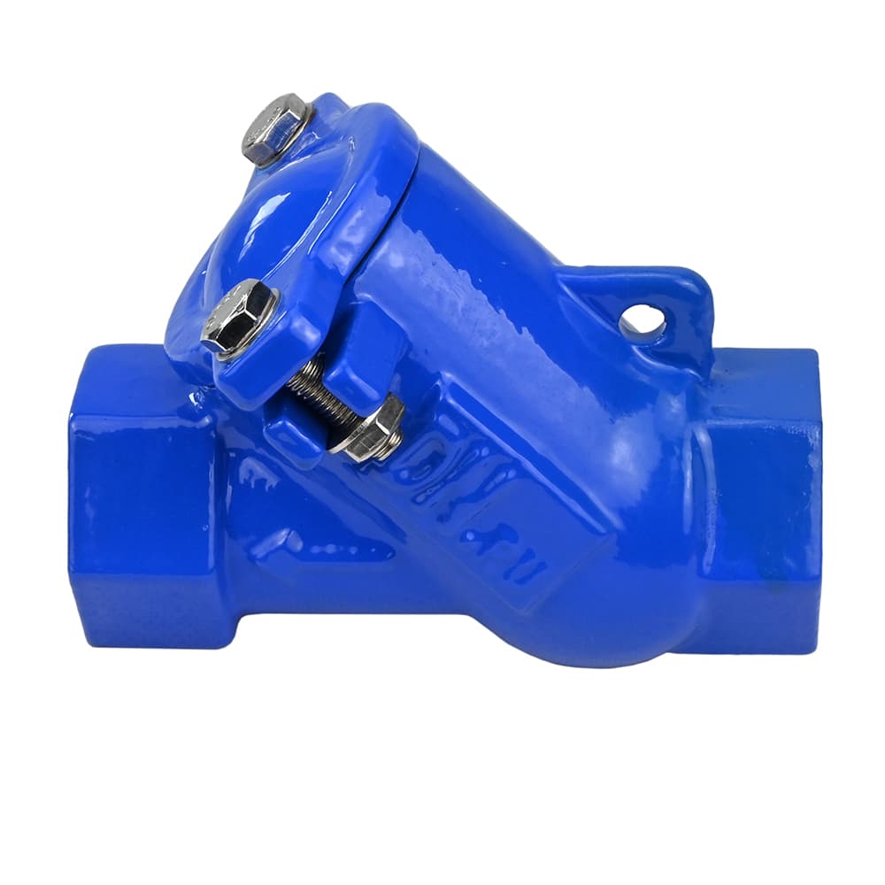 Клапан обратный GGG50-NBR-SteelNBR-80-1/2'' Ду15 Ру16 резьбовой, шаровой, корпус чугун, шар сталь+NBR, уплотнение NBR