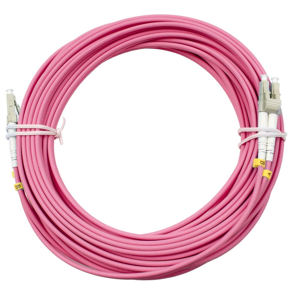 Патч-корд оптический duplex 15м LC-LC 50/125MM OM4 LSZH