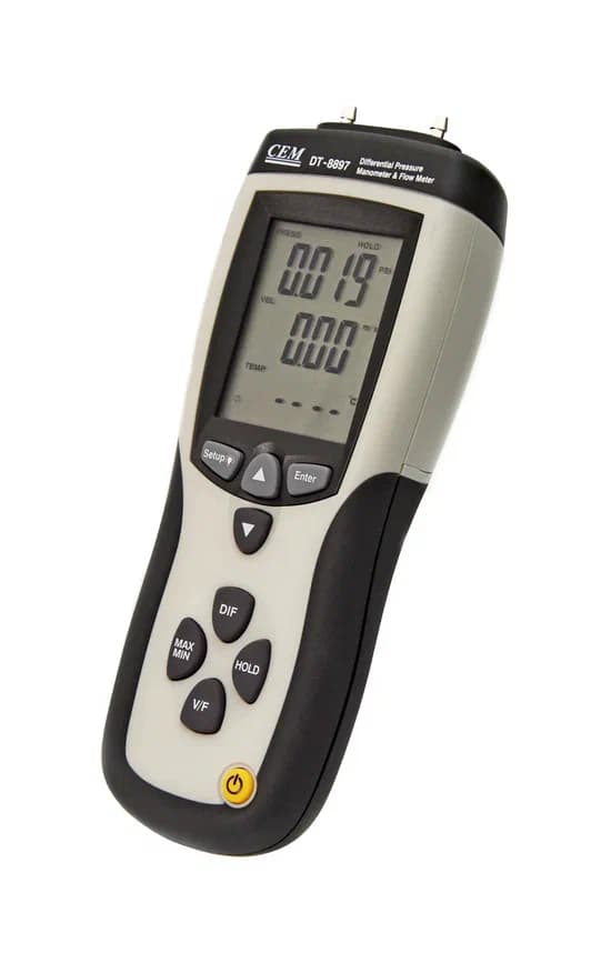 Манометр дифференциальный с функцией анемометра DT-8897