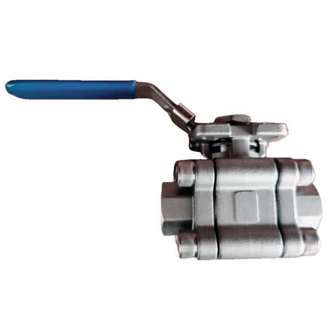 Кран шаровой 316-316-PTFE-FP-SW-ISO-H Ду65 Ру63 полнопроходной, под приварку, материал корпуса нержавеющая сталь SS316, с ISO-фланцем и рукояткой