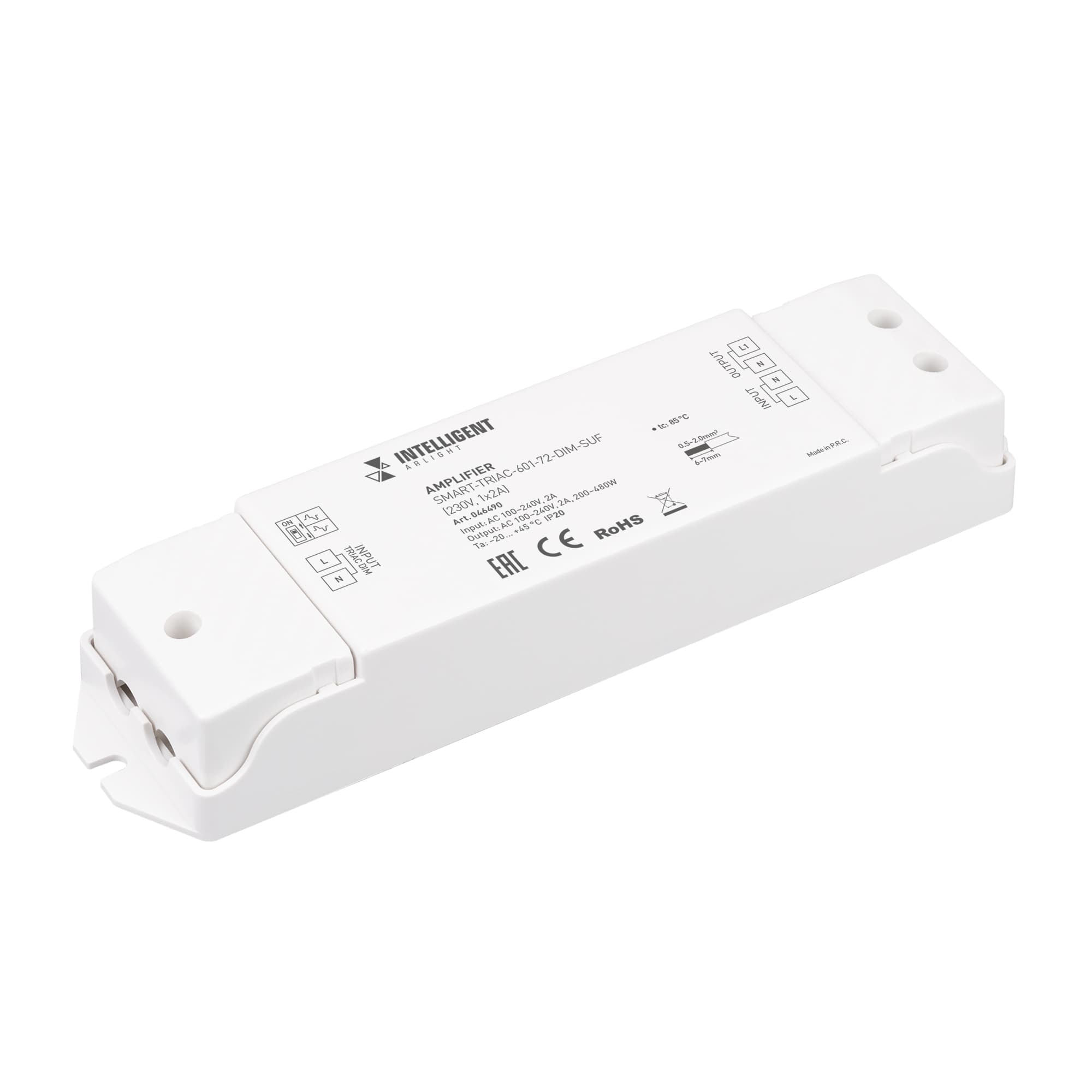 Усилитель INTELLIGENT ARLIGHT SMART-TRIAC-601-72-DIM-SUF (230V, 1x2A) (IARL, IP20, Пластик, 5 лет)