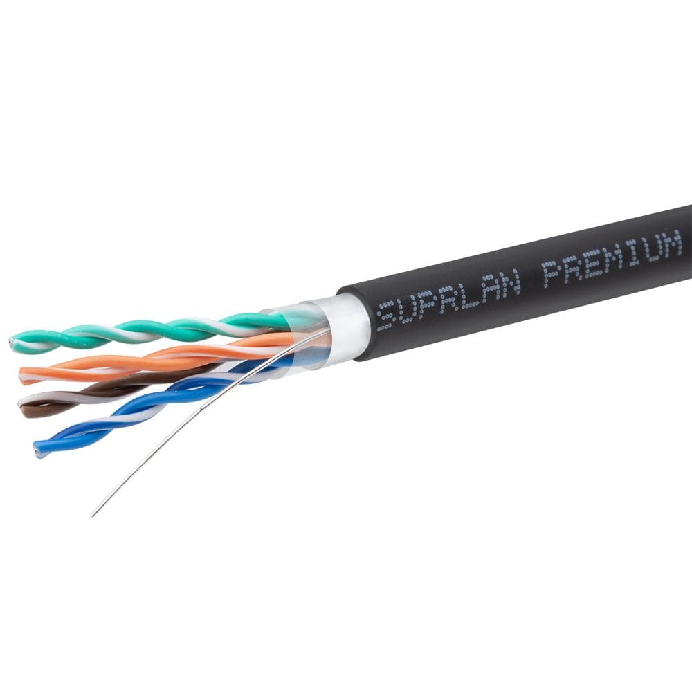 SUPRLAN Premium F/UTP 5e 4x2x0,52 Cu LSZH нг(А)-HF UV In./Out 305м (RUS)
