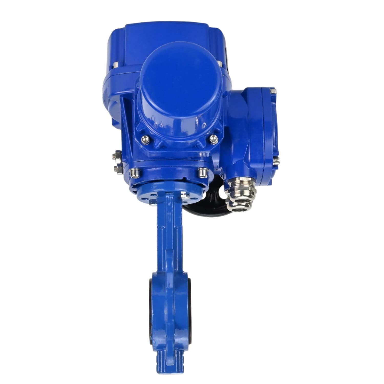 Затвор дисковый поворотный GGG50-316L-EPDM Ду250 Ру16 корпус чугун GGG50, диск нержавеющая сталь 316L, уплотнение EPDM, с 1/4-оборотным электроприводом QT-W (M)-040 380В