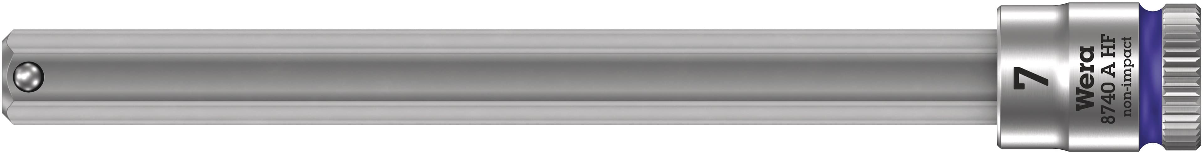 Головка торцевая 8740 A Hex-Plus HF Zyklop со вставкой под внутренний шестигранник DR 1/4 с функцией фиксации крепежа 7X100 мм