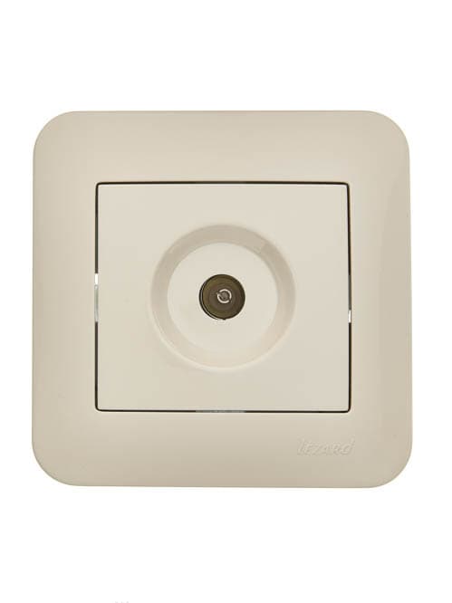 ASTI Розетка ТВ проходная, крем Lezard 7081-0303-129