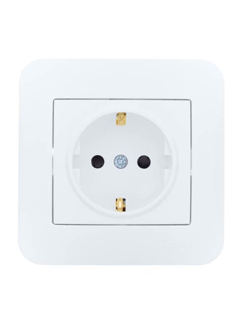 ASTI Розетка с защитой от детей, 16 А, белая Lezard 7081-0202-124B