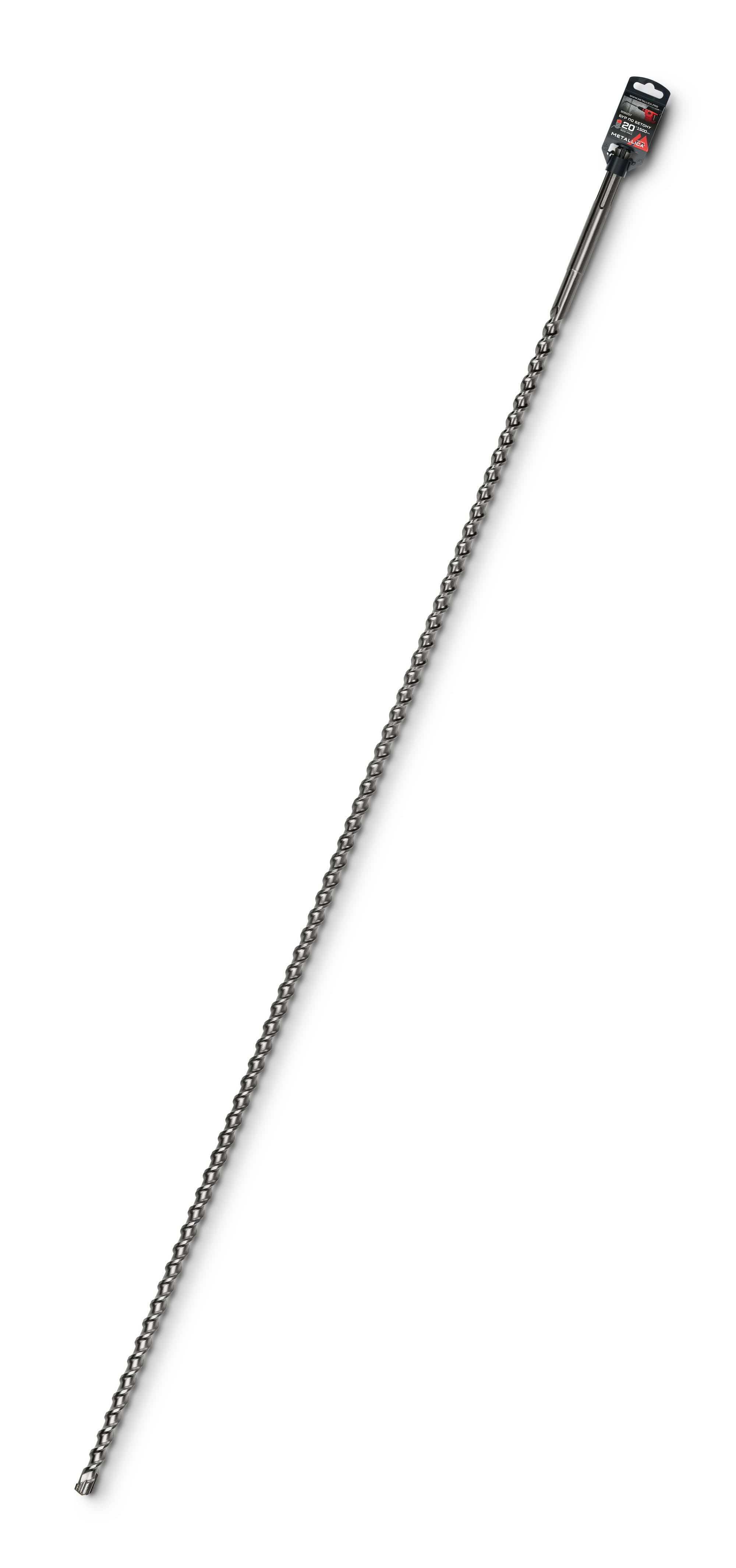 Бур по бетону SDS-max 20х1500/1360 мм, Х-напайка, 2 спирали