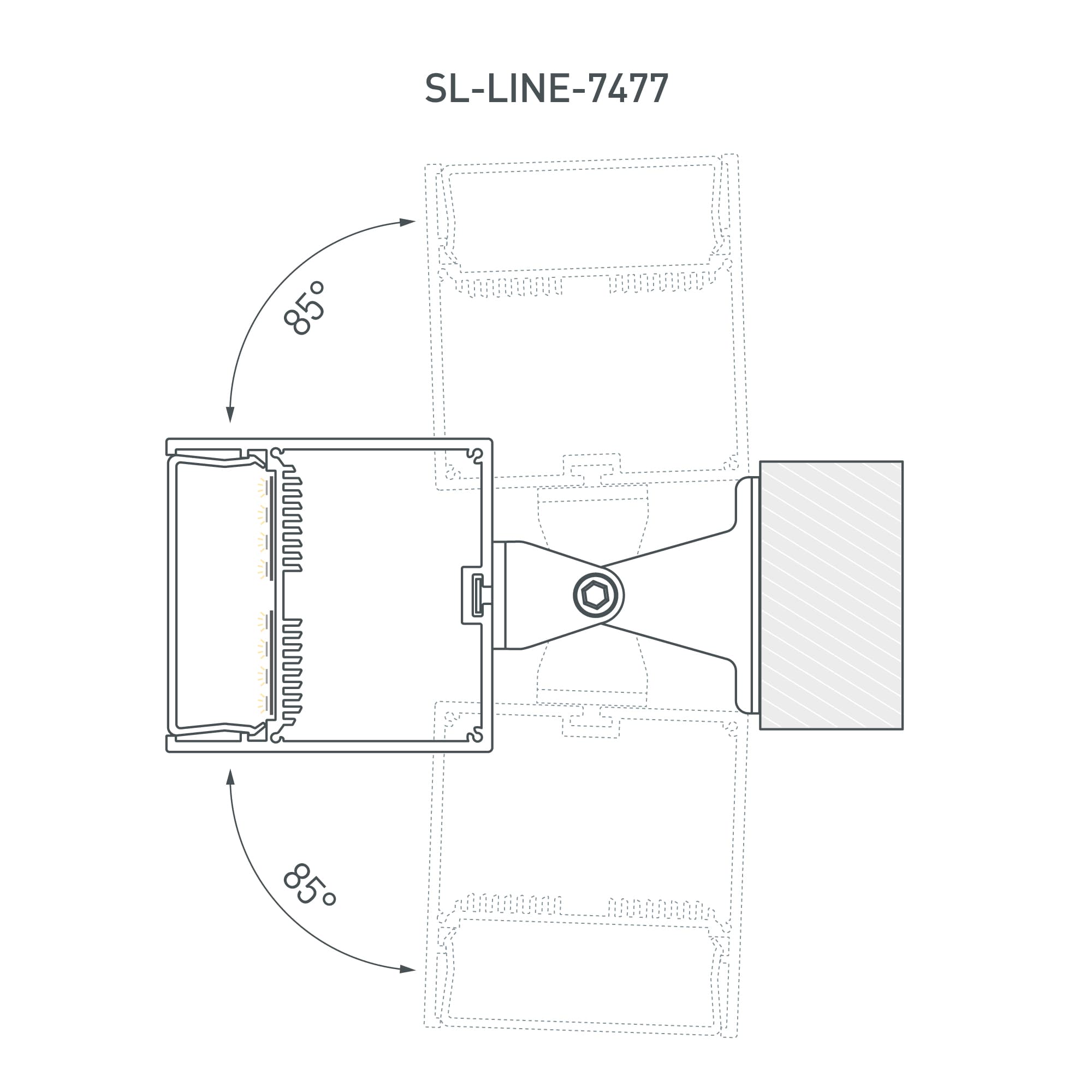Профиль SL-LINE-7477-2000 BLACK ( Алюминий)