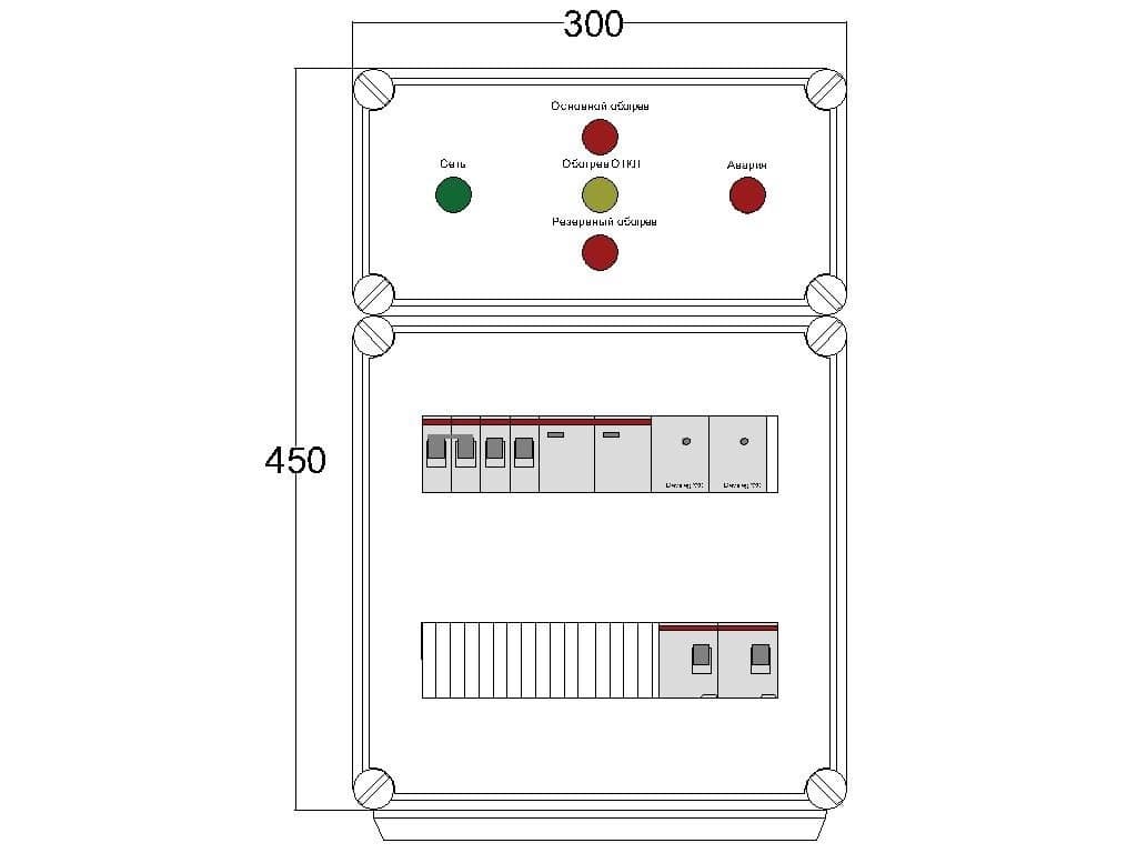 Щит управления электрообогревом DEVIBOX FHR 1x2800 D330 (в комплекте с терморегулятором и датчиком температуры)