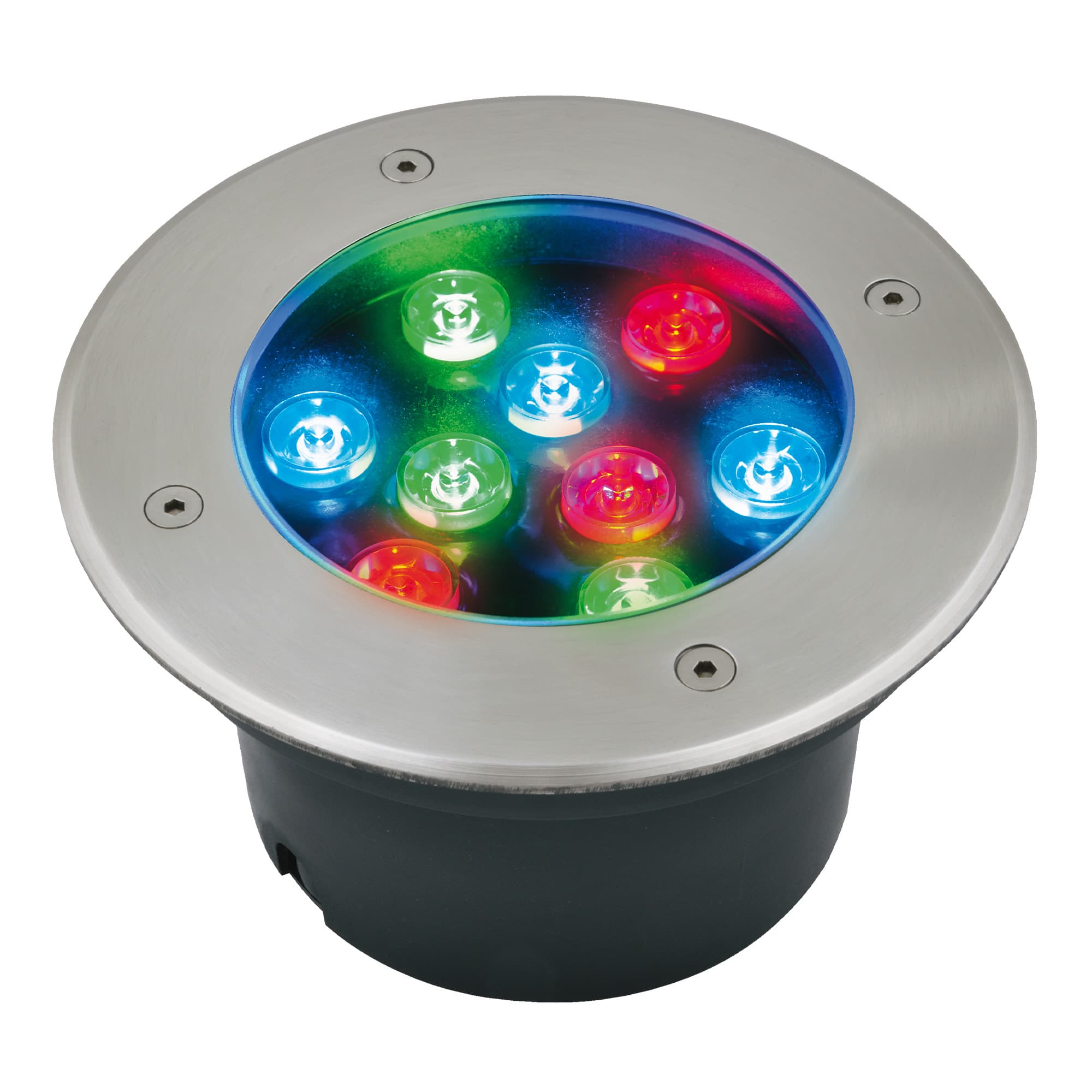Светильник светодиодный уличный ULU-B12A-9W/RGB IP67 GREY Архитектурный встраиваемый. RGB свет. Корпус серый