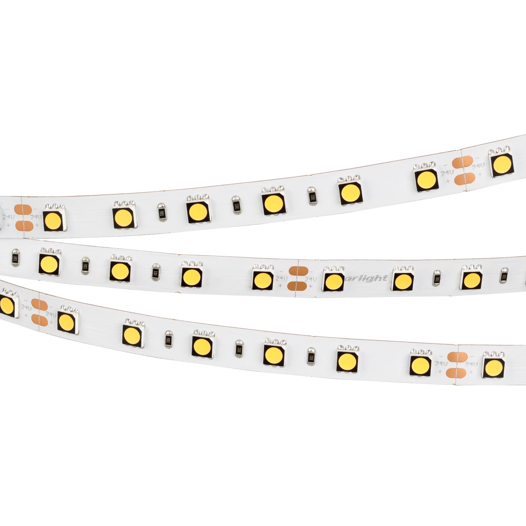 Лента светодиодная 14,4 Вт/м 24В IP20 3000K 60LED/м RT-B60-10mm CRI98 SMD 5060 5 м