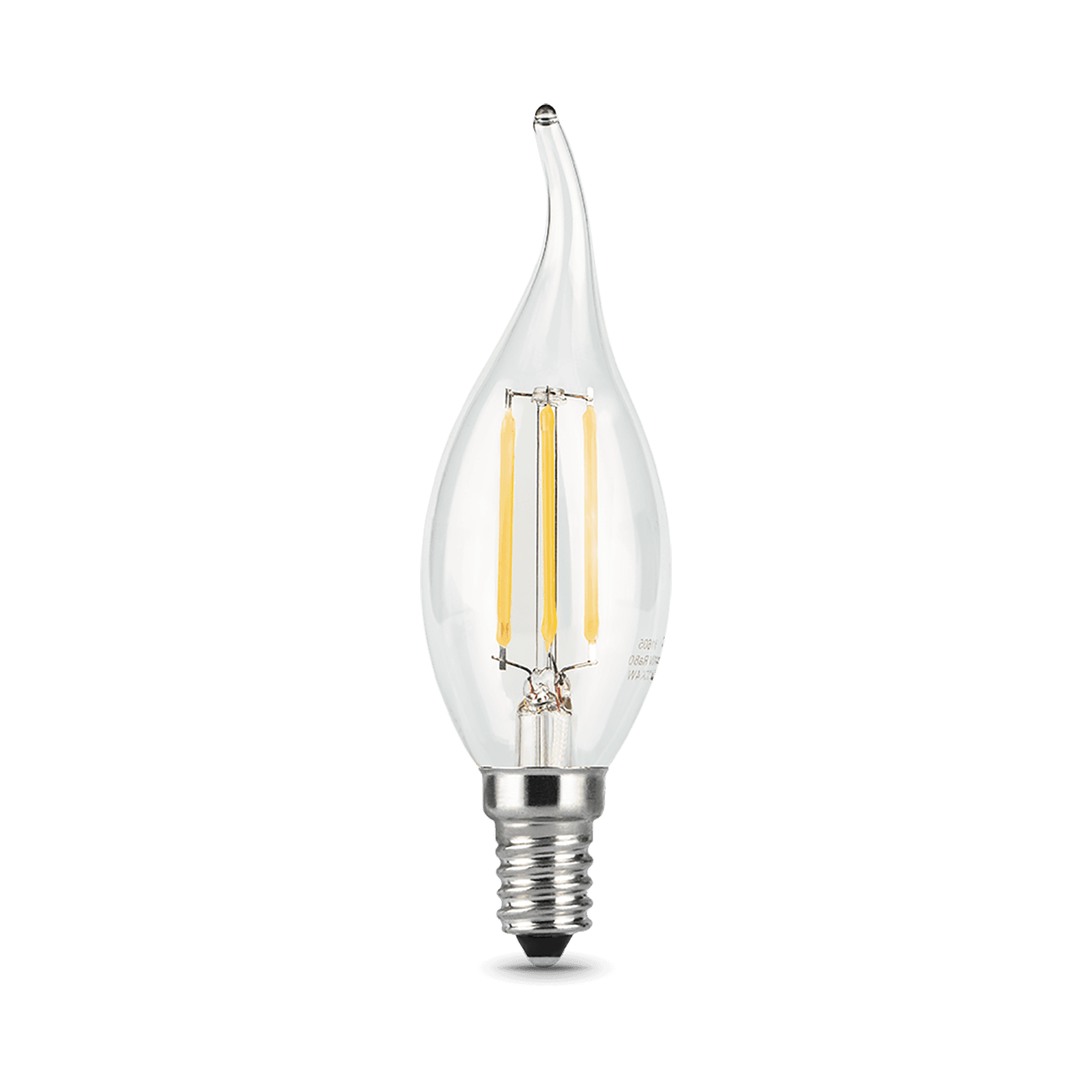 Лампа светодиодная филаментная LED 9 Вт 680 лм 2700К свеча на ветру теплый E14 AC 220В прозрачная колба Black Filament