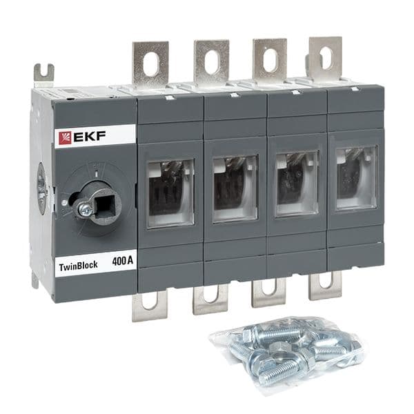 Рубильник 400A 4P без рукоятки управления TwinBlock