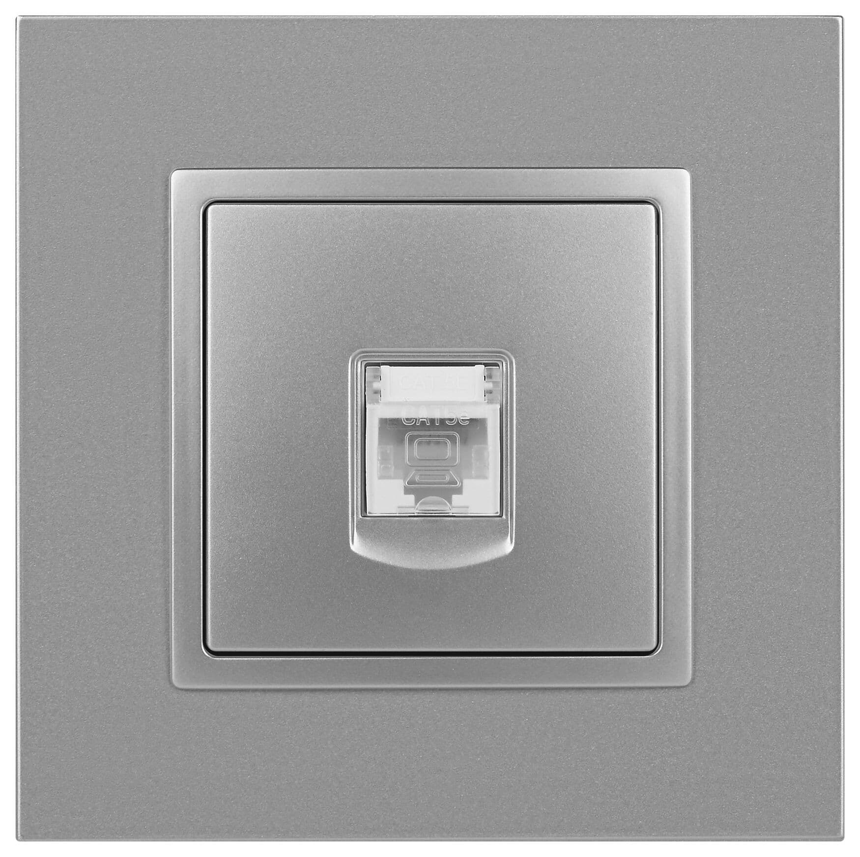 Розетка RJ45, Эра Elegance, алюминий, 14-3107-03