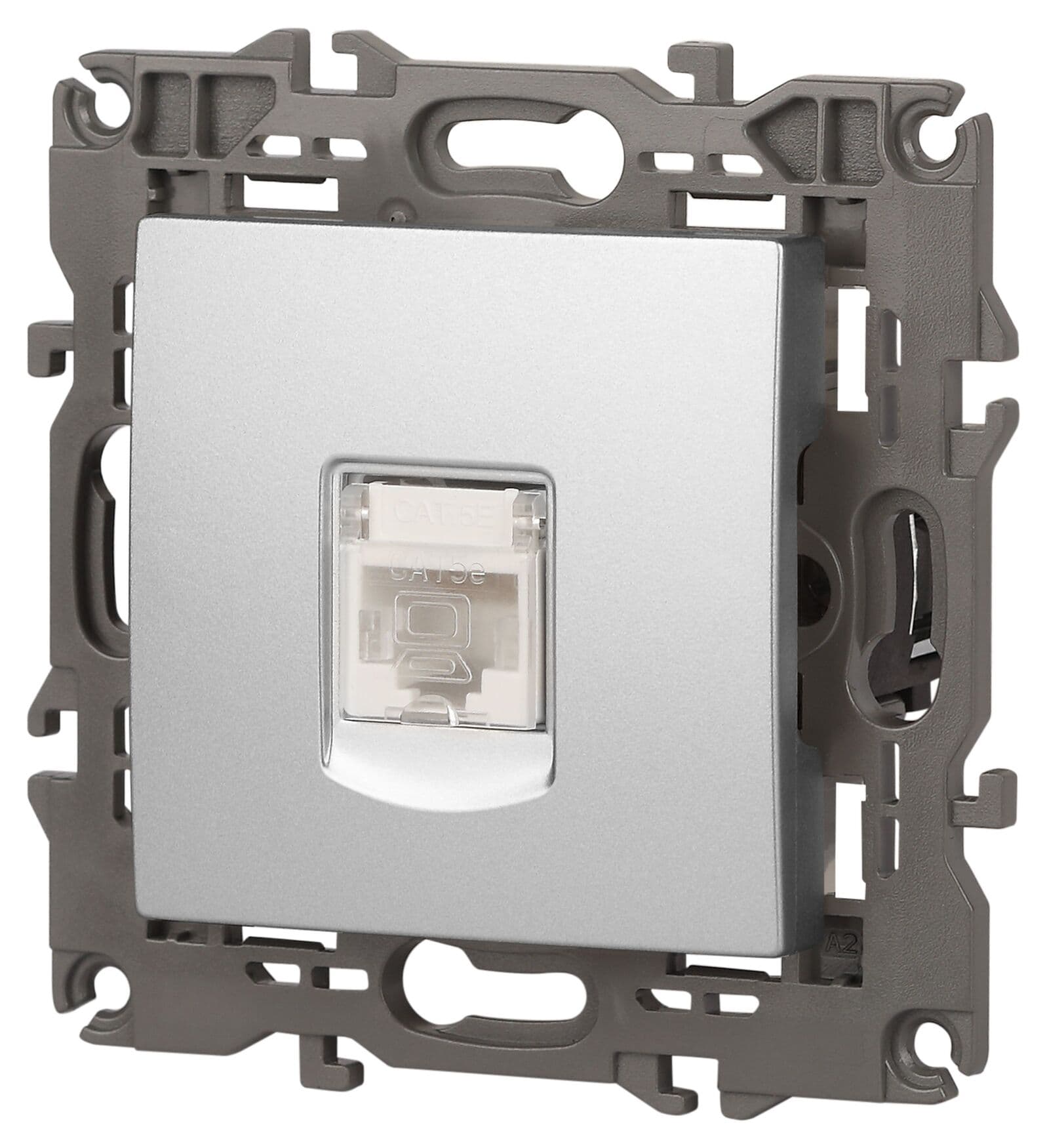 Розетка RJ45, Эра Elegance, алюминий, 14-3107-03
