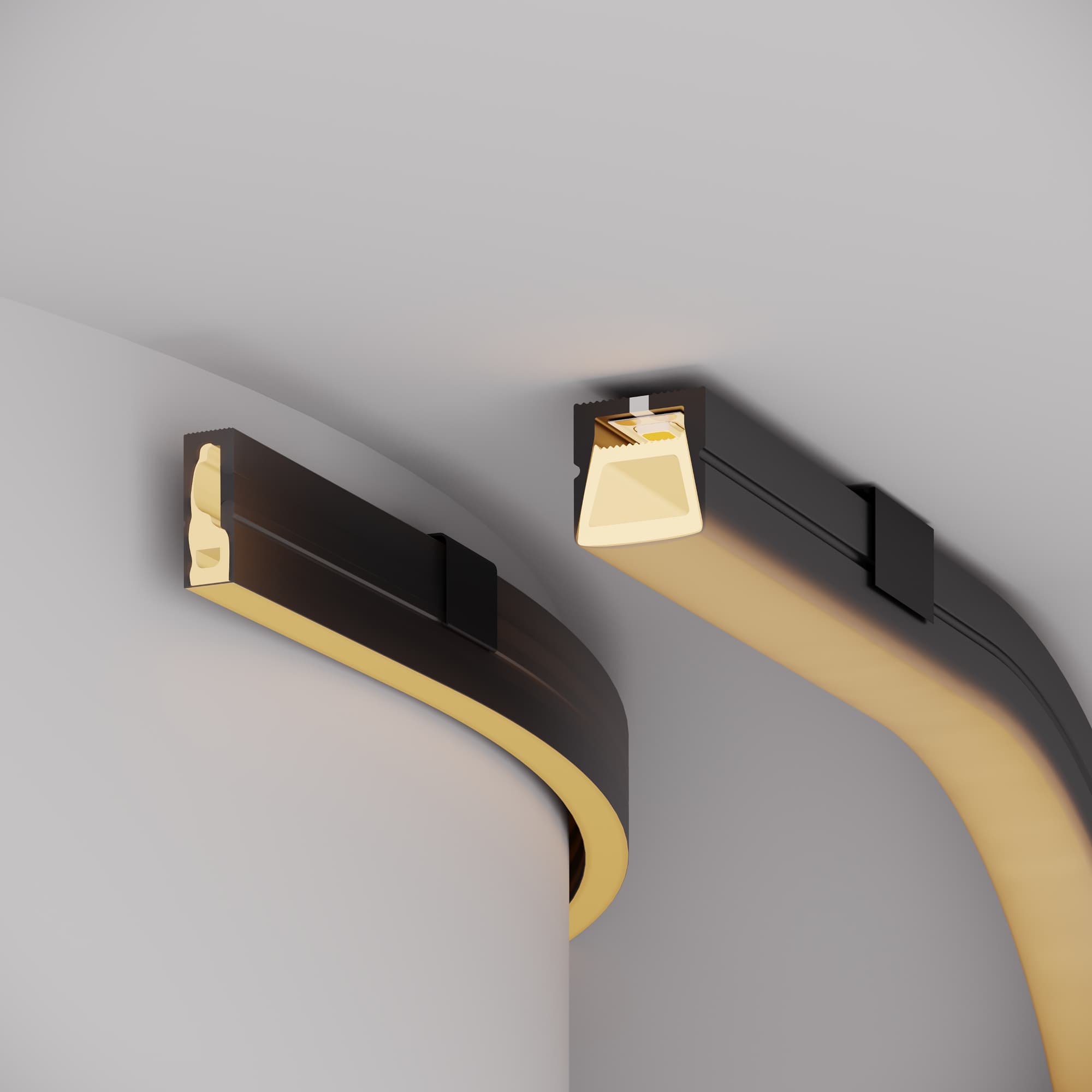 Профиль силиконовый WPH-FLEX-0612-SIDE-S8-5m BLACK (Силикон)