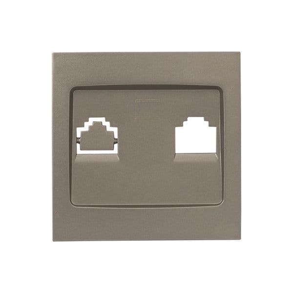 Валенсия лицевая панель розетки RJ-45 1-местная кашемир