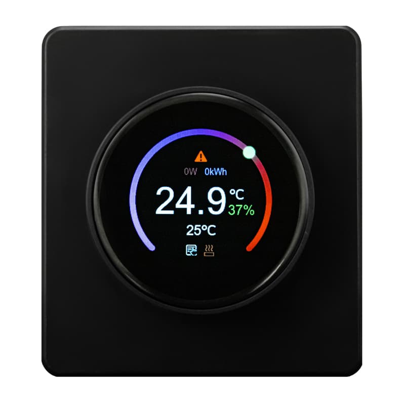 ROUND Термостат электронный с индикацией Wi-Fi скрытой установки оникс
