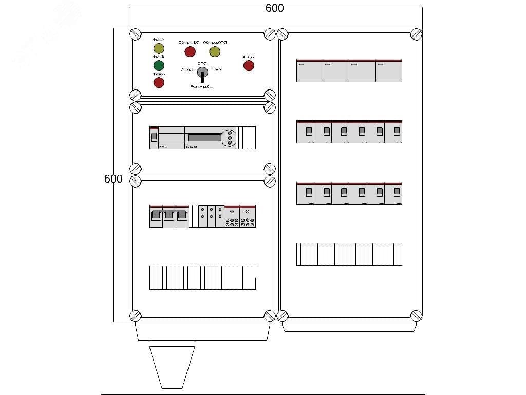 Щит управления электрообогревом HS 12x3400 D850 (в комплекте с терморегулятором)