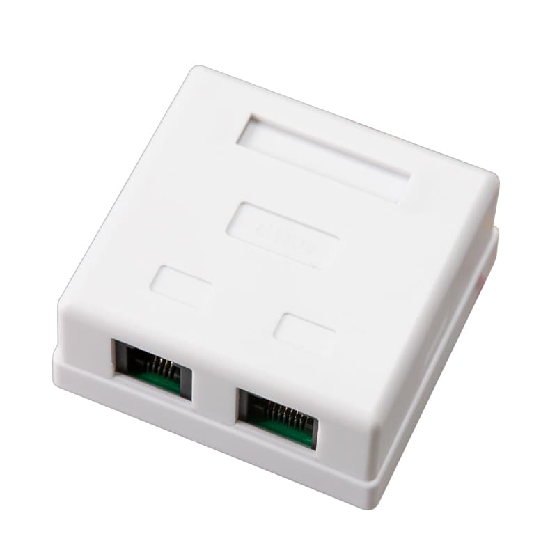 Розетка комбинированная внешняя. RJ-45(8P-8C) + RJ-11(6P-4C). UTP неэкраниров,
