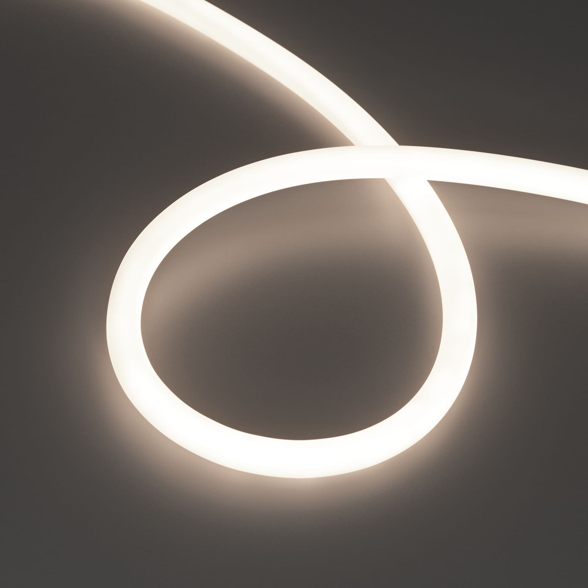 Лента герметичная MOONLIGHT-TOP-M560-D13mm 24V Day4000 360deg 8.6 W/m, IP65, 5m, wire x1, вывод кабеля прямой