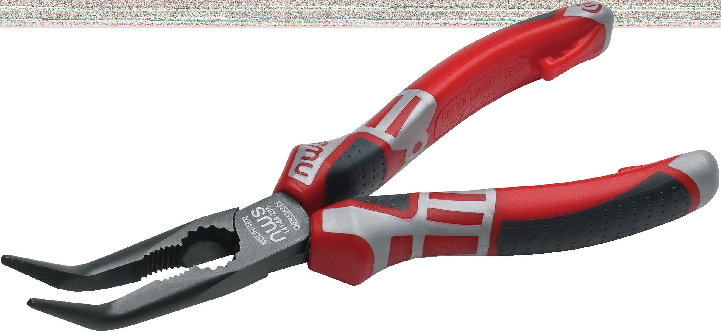 Длинногубцы загнутые 45 град., 170 мм, покрытие TitanFinish, рукоятки SoftGripp 3K