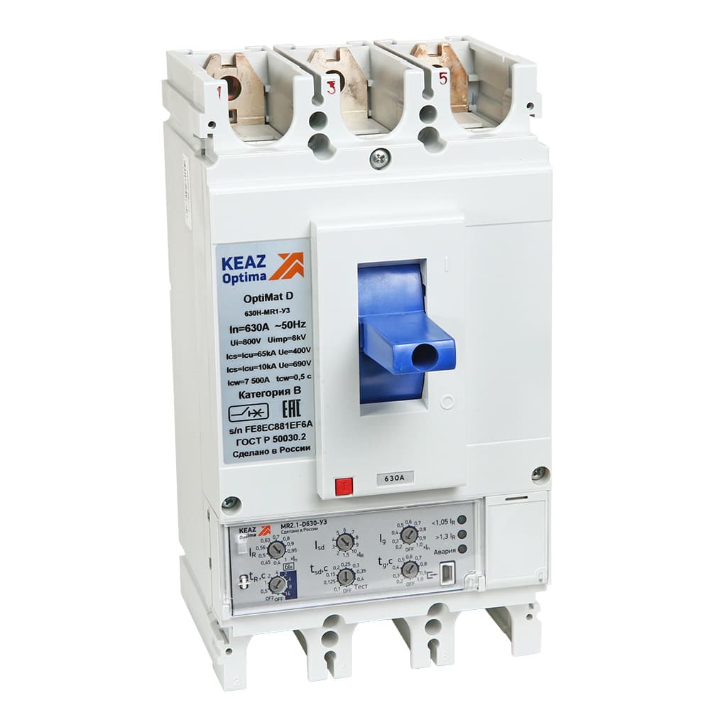 Выключатель автоматический OptiMat D630H-MR2.1-ОМ4-РЕГ
