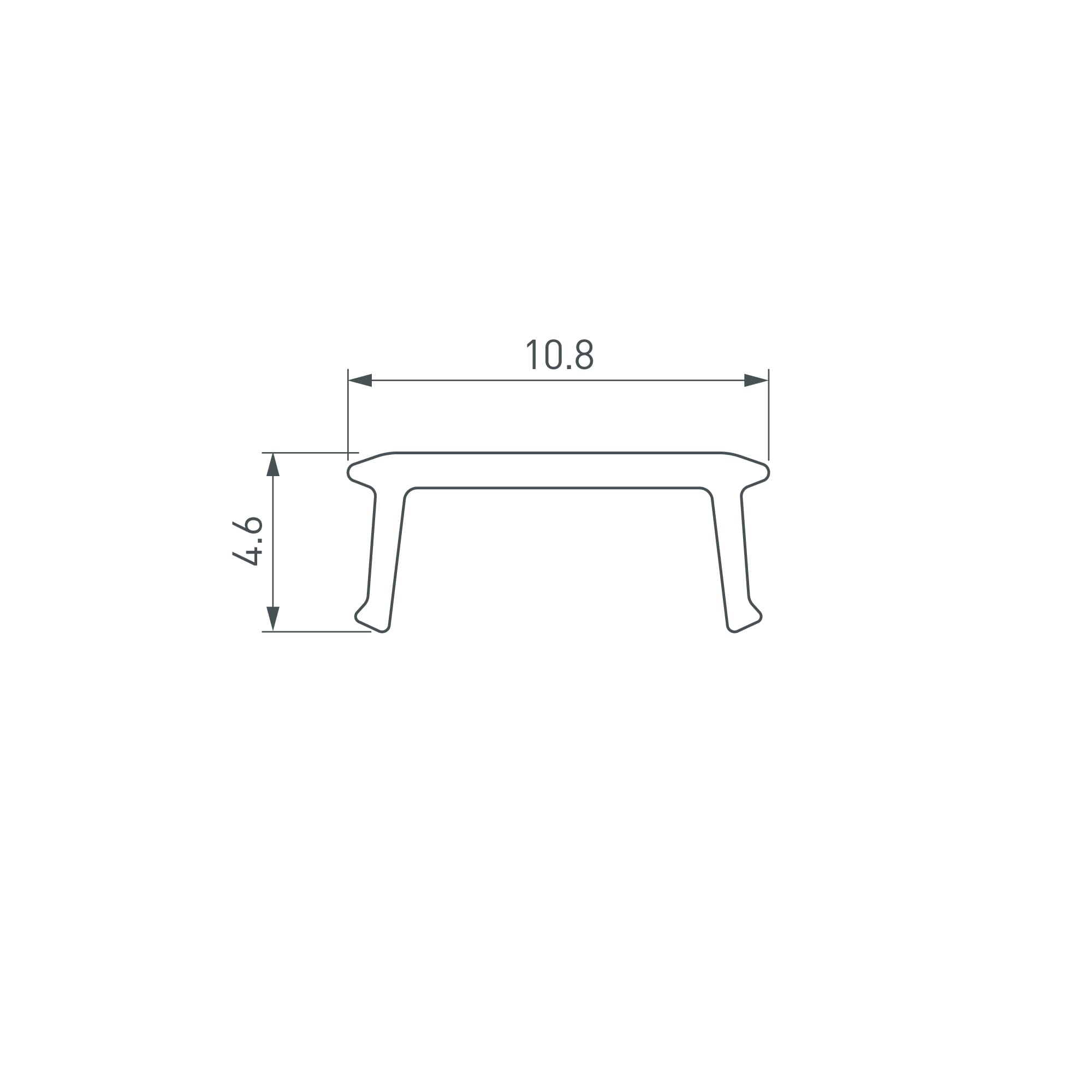 Экран SHELF-600-2000 OPAL, пластик