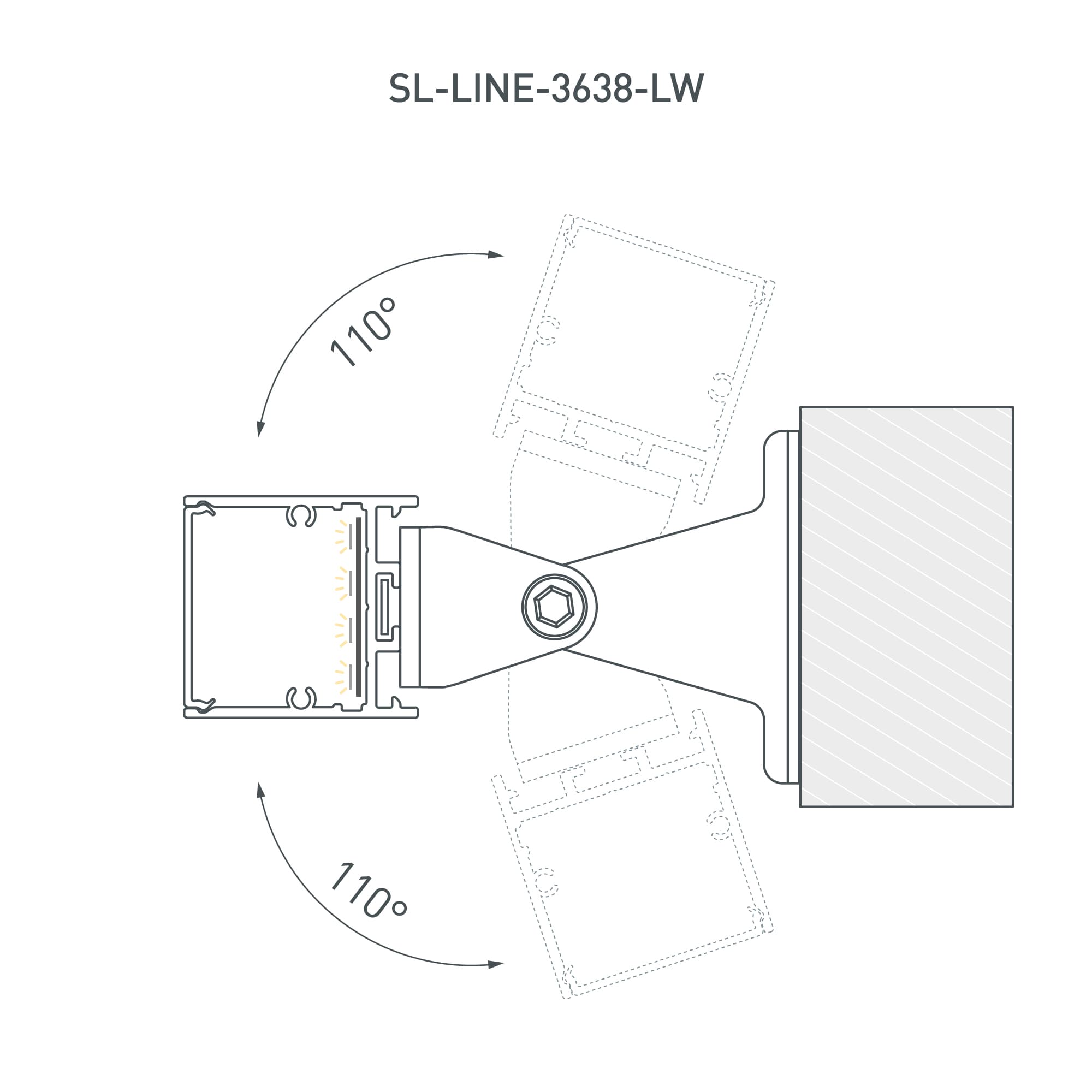Профиль SL-LINE-3638-LW-2000 ANOD OLIVE GREY (Алюминий)