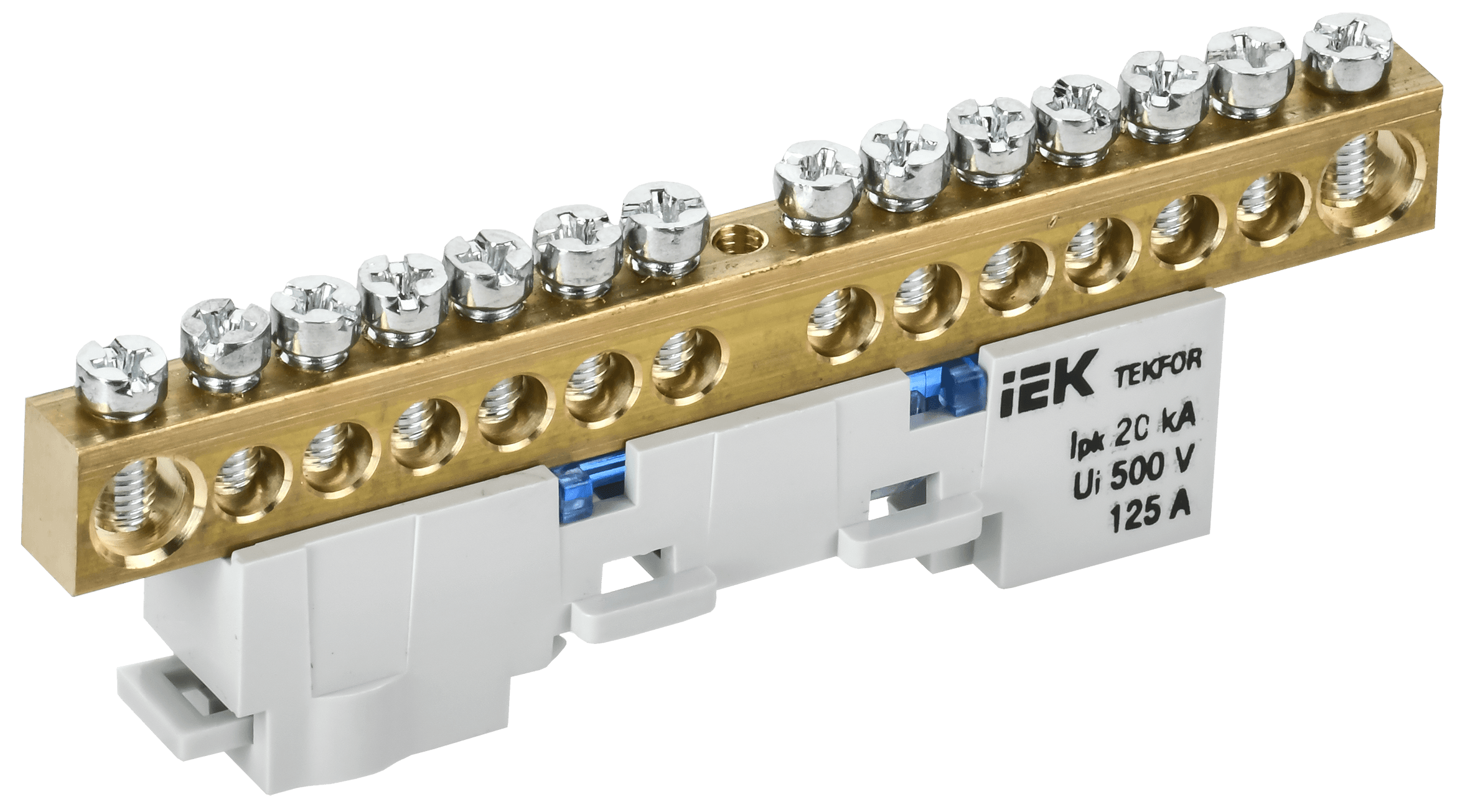 TEKFOR Шина N ноль неизолированная на универсальном держателе 8х12-14-С IEK