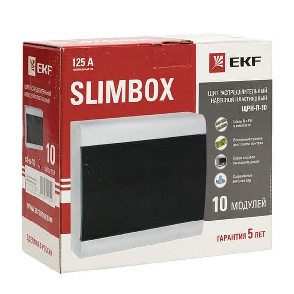 Щит распределительный навесной ЩРН-П-10 SlimBox IP41 PROxima