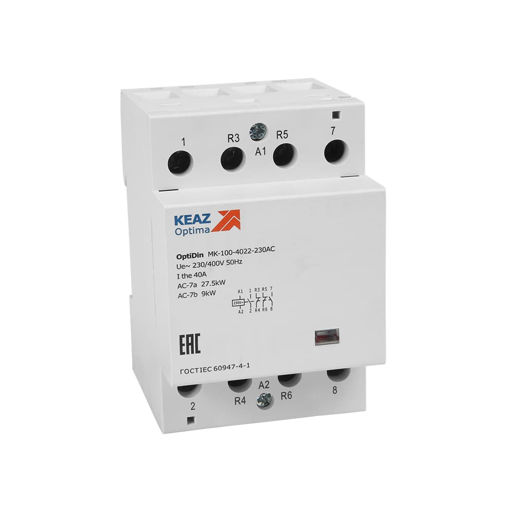 Контактор 230В AC 2НЗ 40А OptiDin MK-100-4002-230AC