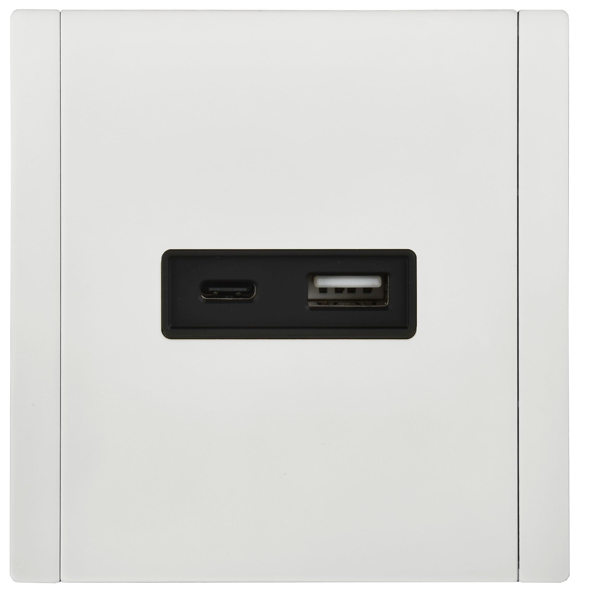 FORTE&PIANO Розетка USB A+C 18Вт FP251M металл белый