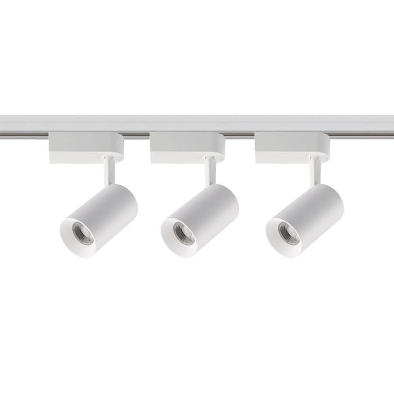 Светильник-прожектор ULB-Q291 8W/4200К/K WHITE SET31 светодиодный трековый, в составе набора из 3 штук на шинопроводе 1 м с коннектором. 1800 Лм. Белый свет (4200К). Корпус белый. ТМ Volpe