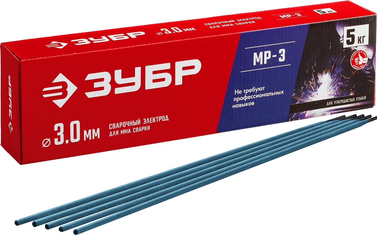 Электроды МР-3 рутиловый, d 3.0x350 мм, 5 кг в коробке.