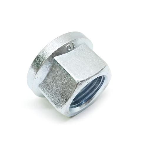 DIN 6331 Гайка М12 10 ZN шестигранная высокая с   фланцем оцинкованная