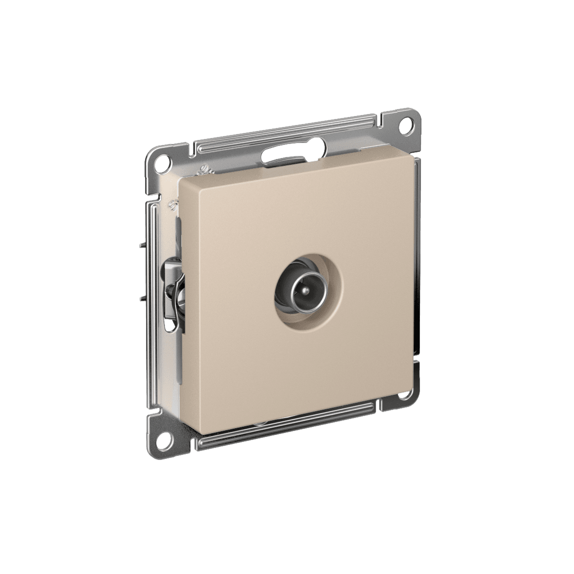 ATLASDESIGN TV РОЗЕТКА проходная 4DB, механизм, ПЕСОЧНЫЙ