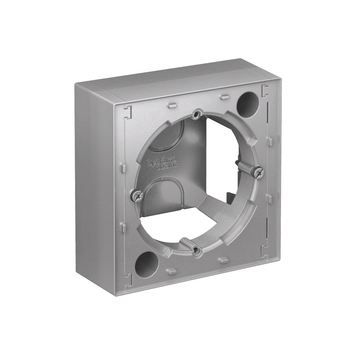 Коробка ATLASDESIGN для наружного монтажа алюминий