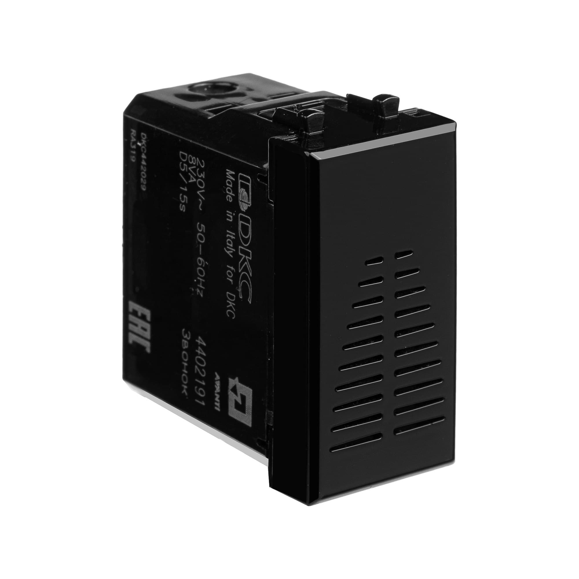 Avanti Звонок ''Черный квадрат'' 220V, 1 модульный