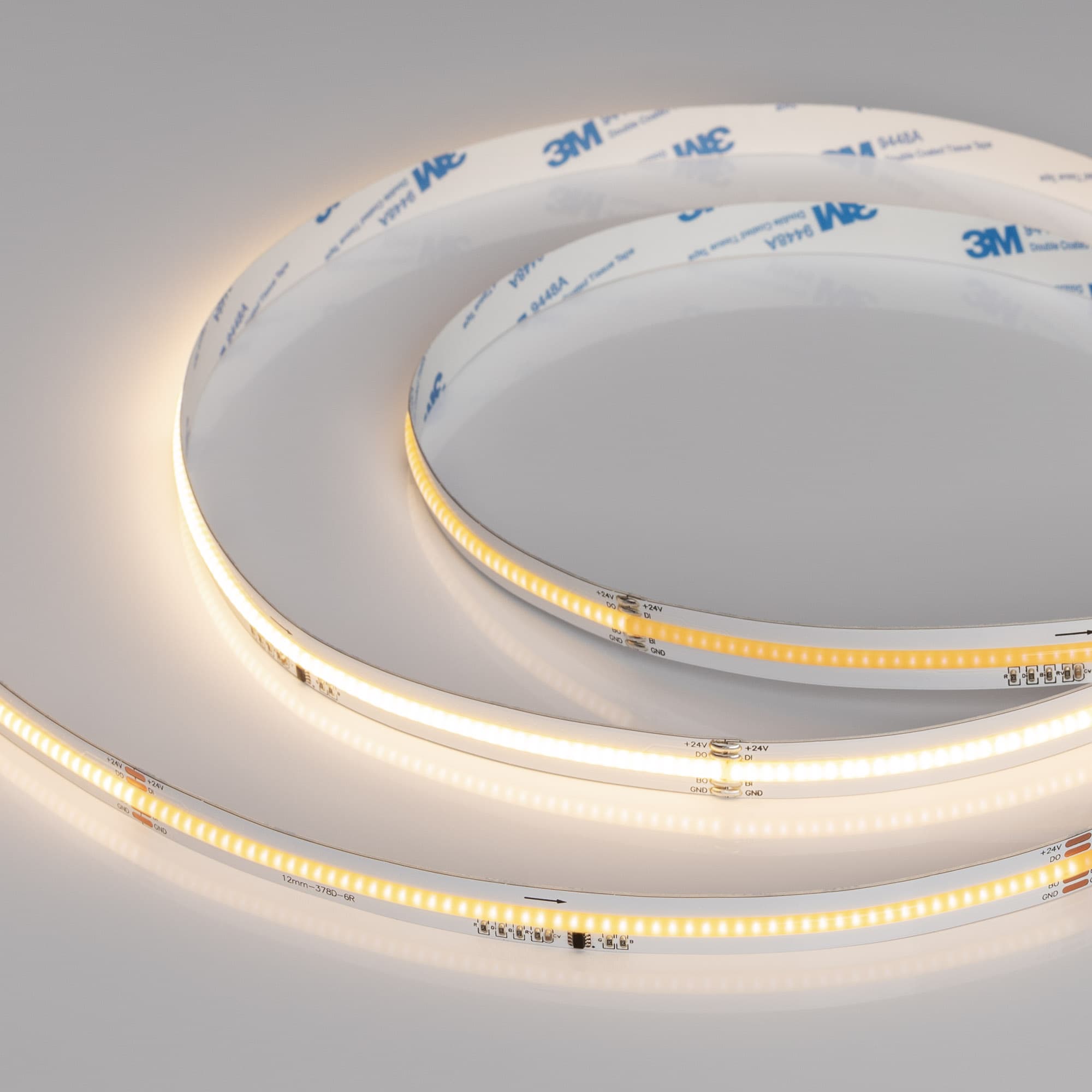 Лента светодиодная 7 Вт/м 24В IP20 3000K 378LED/м SPI-X378-12-14mm  CSP 5 м