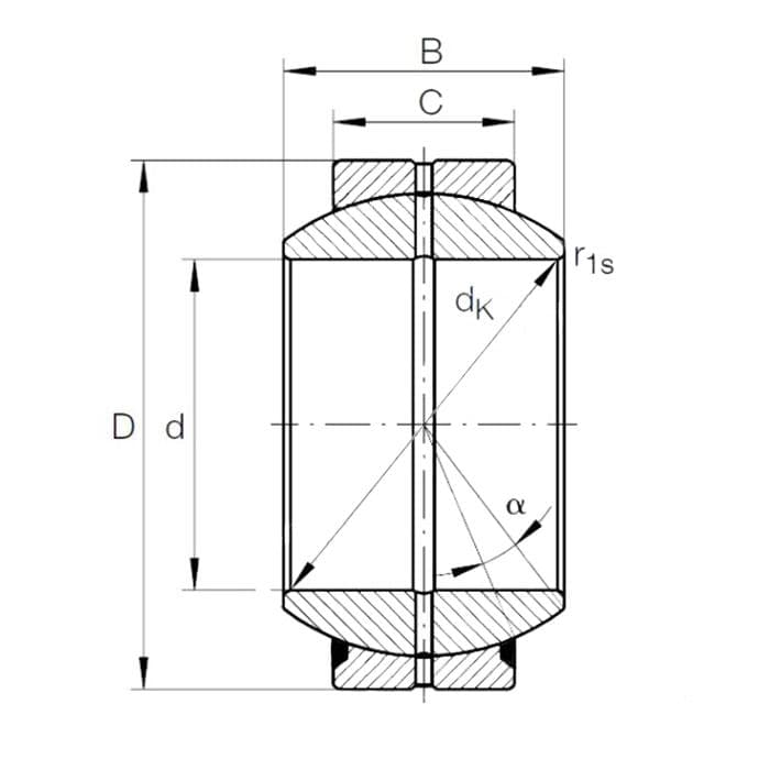 Подшипник GE16 ES-2RS ISKRA