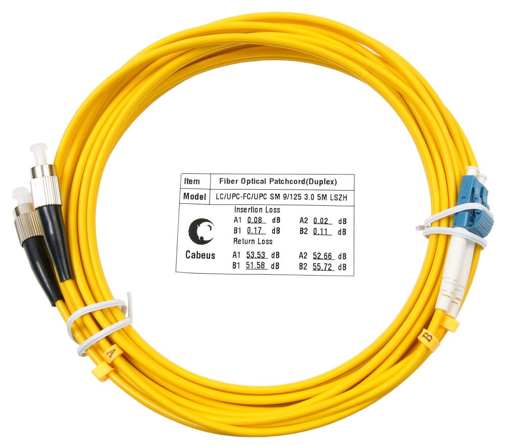 Патч-корд оптический duplex 7м LC-FC 9/125 sm LSZH